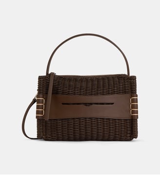 Sac cabas Woven Loafer cuir tressé - JW Anderson - Marron
