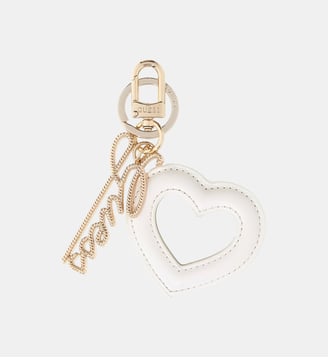 Porte-clés forme cœur signature - Guess - Off white