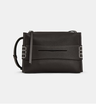 Petit sac à main Messenger Loafer cuir grainé - JW Anderson - Marron