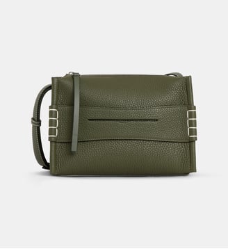 Petit sac à main Messenger Loafer cuir grainé - JW Anderson - Kaki