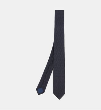 Cravate fine Logote - Emporio Armani Junior - Bleu marine