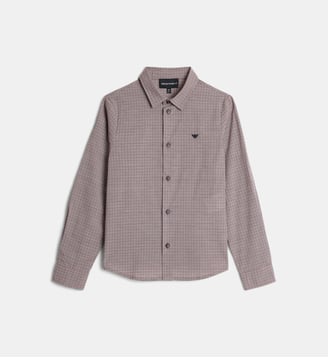 Chemise droite à manches longues - Emporio Armani Junior - Bordeaux
