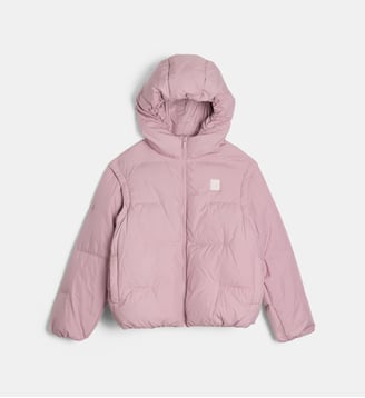 Doudoune courte à manches amovibles - Emporio Armani Junior - Mauve