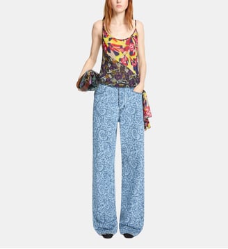 Pantalon large en denim - Dries Van Noten - Blue