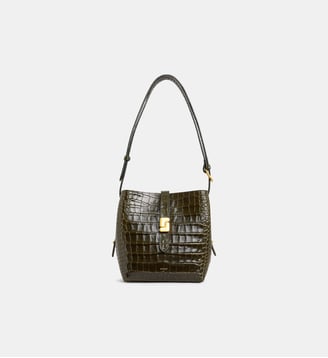 Sac seau Bello Mini façon croco - Soeur - Vert olive