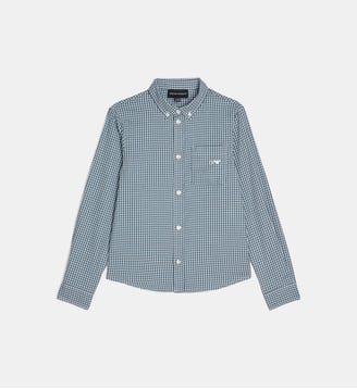Chemise à carreaux - Emporio Armani Junior - Bleu
