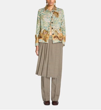 Pantalon jupe laine - Dries Van Noten - Ciment