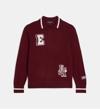 Pull polo Back To School - Emporio Armani Junior - Bordeaux
