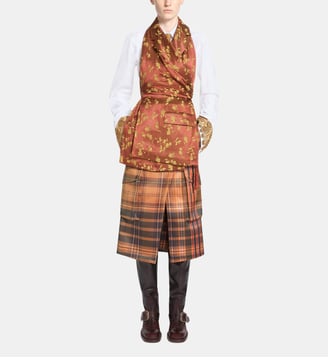 Top jacquard sans manche - Dries Van Noten - Rust
