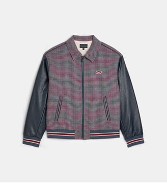 Bomber zippé en laine - Emporio Armani Junior - Multicolore
