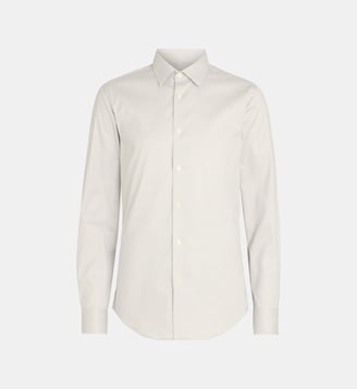 Chemise slim en coton stretch - Calvin Klein - Gris