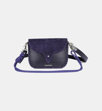 Sac à main West en cuir - Craie - Noir