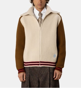 Cardigan zippé Mirror - Drôle De Monsieur - Off white
