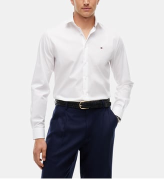 Chemise droite unie - Tommy Hilfiger - Blanc