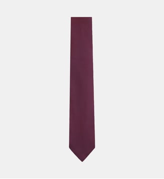 Cravate en soie à micro point - Tommy Hilfiger - Bordeaux