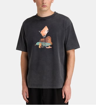T-shirt Glass Lion coton - Drôle De Monsieur - Black