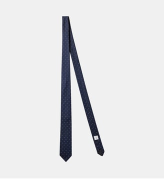 Cravate en soie à motif fantaisie - Calvin Klein - Bleu marine