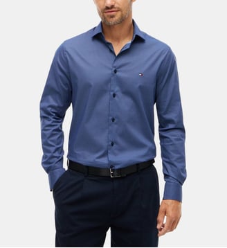 Chemise à manches longues - Tommy Hilfiger - Bleu marine