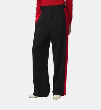 Pantalon droit signature - Loewe - Noir et rouge