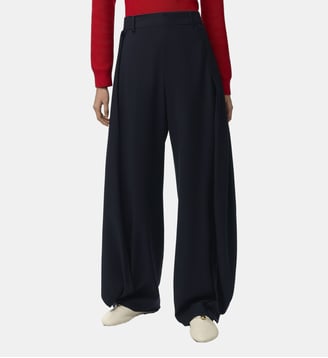 Pantalon ample en laine - Loewe - Marine