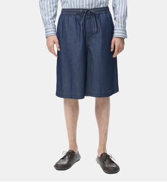 Short ample en coton - Loewe - Bleu denim