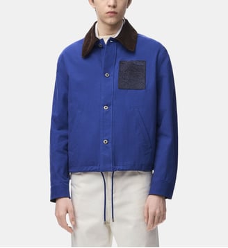 Blouson droit signature - Loewe - Bleu foncé