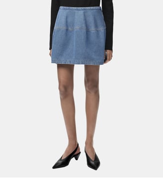 Jupe fluide en coton - Loewe - Light blue