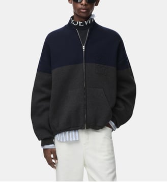 Cardigan droit zippé - Loewe - Marine