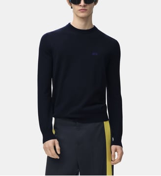 Pull droit en laine - Loewe - Marine