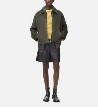 Blouson Zip-Up en cuir - Loewe - Kaki