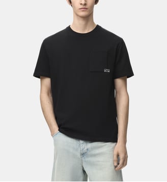 T-shirt droit en coton signature - Loewe - Black