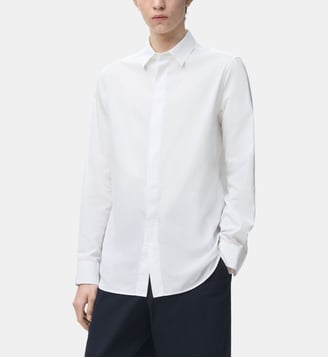 Chemise droite en coton signature - Loewe - White