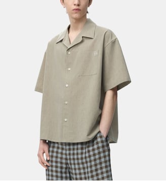 Chemisette droite en coton et laine - Loewe - Beige