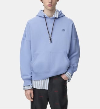 Sweat à capuche en coton - Loewe - Light blue