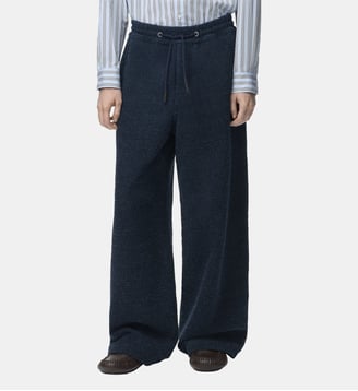 Pantalon large en coton signature - Loewe - Dark denim blue