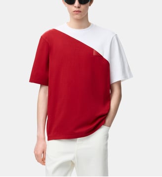 T-shirt ample en coton - Loewe - Blanc et rouge