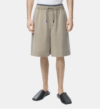 Short droit taille élastique signature - Loewe - Beige