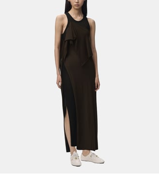 Robe fluide sans manches - Loewe - Noir et marron