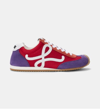 Baskets basses Ballet Runner 2.0 Mesh et cuir - Loewe - Rouge et violet