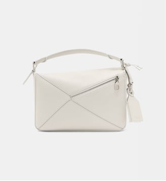 Petit sac Puzzle en cuir signature - Loewe - Crème