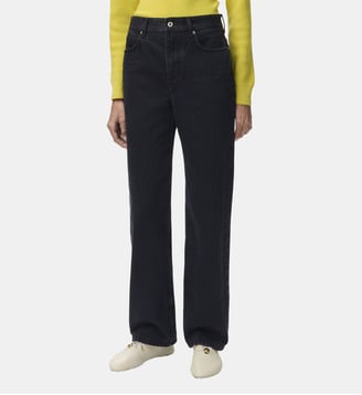 Jean Anagram droit en coton mélangé - Loewe - Black