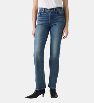 Jean 723 droit stretch taille haute - Levi's - Bleu