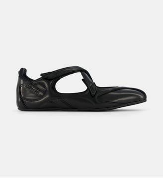 Ballerines sport Floor 1 cuir brillant - The Attico - Noir