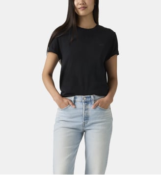 T-shirt en coton griffé - Levi's - Noir