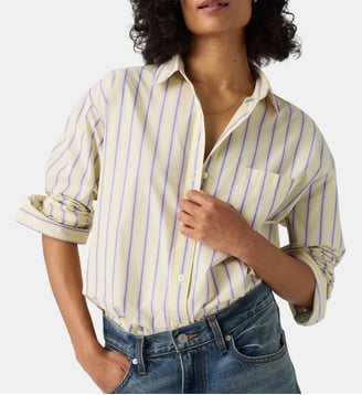 Chemise Harlie boyfriend coton rayé - Levi's - Jaune clair