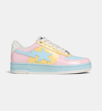 Baskets basses STA #6-3 cuir - A BATHING APE ® - Rose