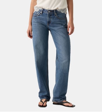 Jean droit coton taille basse - Levi's - Bleu