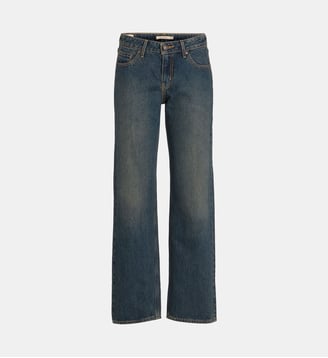 Jean low straight coton denim - Levi's - Bleu jean moyen
