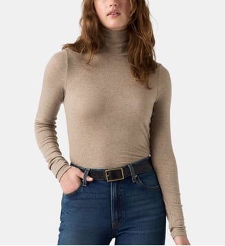 T-shirt Mia manches longues - Levi's - Gris taupe