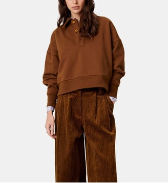Pantalon Blove large en coton - Sessùn - Brun